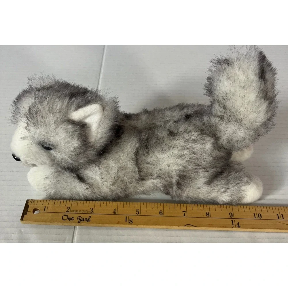 Aurora Brownie Husky Plush Toy Kids Small Grey‎ White Lying Sled Dog Puppy